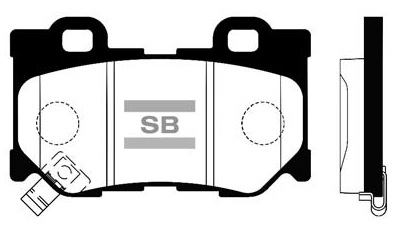 Колодки гальмівні дискові INFINITI QX70 3.7 2013.08- HI-Q (SP1472) HI-Q фото 2
