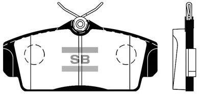 Колодки гальмівні дискові NISSAN ALMERA II (N16) 1.5 2000.04- HI-Q (SP1482) HI-Q фото 2