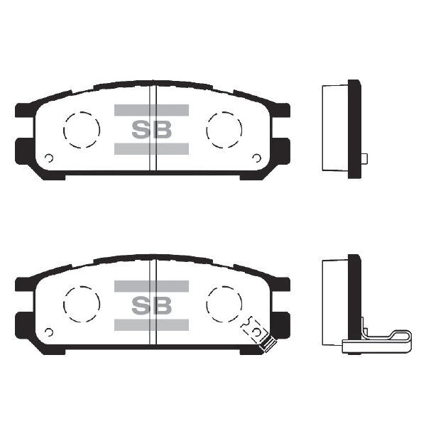Колодки гальмівні дискові SUBARU LEGACY III (BE) 2.0 1998.10-2003.08 HI-Q (SP1537) HI-Q фото 2