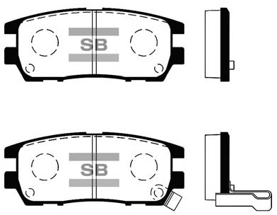 Колодки гальмівні дискові MITSUBISHI PAJERO SPORT I (K7_, K9_) 3.0 1996.07- HI-Q (SP1538) HI-Q фото 2