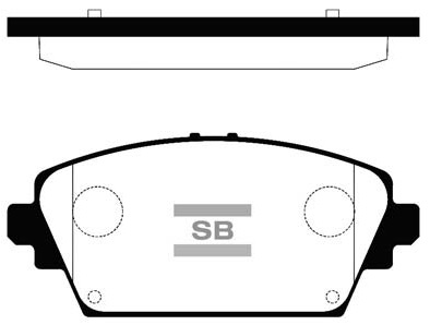 Колодки гальмівні дискові NISSAN PRIMERA (P12) 1.8 2002.01- HI-Q (SP1582) HI-Q фото 2