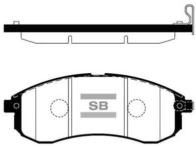 Колодки гальмівні дискові MITSUBISHI L200 (K7_T, K6_T, K5_T) 2.5 1996.01-2011.12 HI-Q (SP1602) HI-Q фото 2