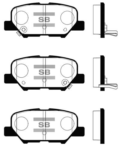 Колодки гальмівні дискові MAZDA 6 ЛІФТБЕК (GJ, GL) 2.5 2012.12- HI-Q (SP1731) HI-Q фото 2