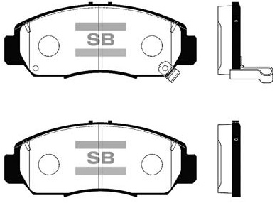 Колодки гальмівні дискові HONDA CIVIC IX ЛІФТБЕК (FB) 1.8 2011.09-2016.12 HI-Q (SP2012) HI-Q фото 2