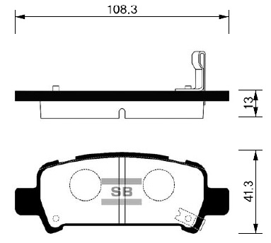 Колодки гальмівні дискові SUBARU FORESTER (SG_) 2.0 2002.02-2012.12 HI-Q (SP2120) HI-Q фото 2