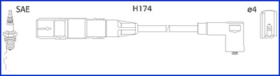 Комплект кабелів високовольтних VW PASSAT B3/B4 VARIANT (3A5, 35I) 2.8 1988.02-1997.06 HUCO (134787) HUCO фото 2