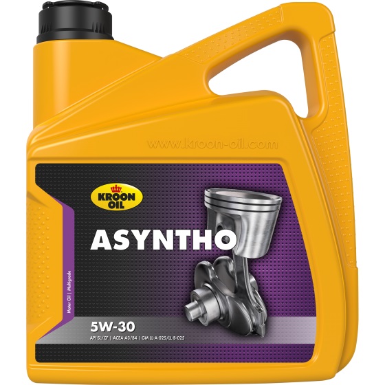 Олива моторна ASYNTHO 5W-30 4л СИНТ ASYNTHO 5W-30 4*4L (API SN/CF; ACEA A3/B4; BMW LONGLIFE-01; KROON OIL (34668) Kroon Oil фото 2