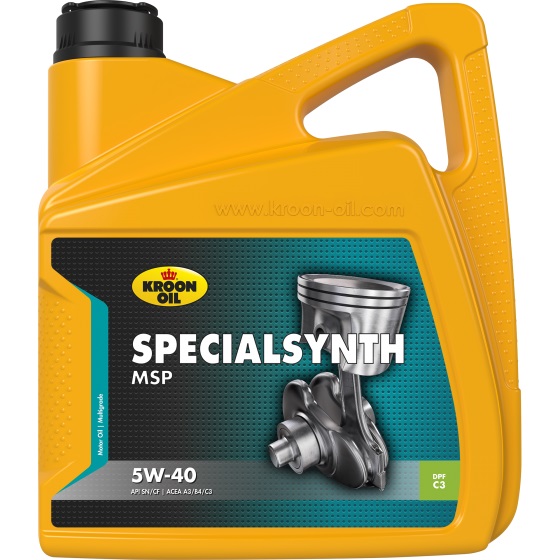 Олива моторна SPECIALSYNTH MSP 5W-40 4л СИНТ SPECIALSYNTH MSP 5W-40 4*4L (API SM/CF,ACEA A3/B4/C3,VW 505. KROON OIL (35213) Kroon Oil фото 2