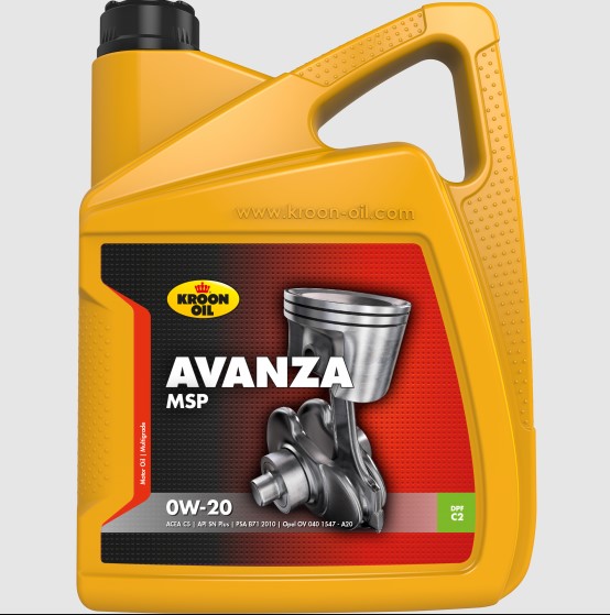Олива моторна Avanza MSP 0W-20 5л AVANZA MSP 0W-20 4Х5Л KROON OIL (37350) Kroon Oil фото 2