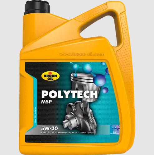 Олива моторна PolyTech MSP 5W-30 5л POLYTECH MSP 5W-30 4X5L KROON OIL (37400) Kroon Oil фото 2