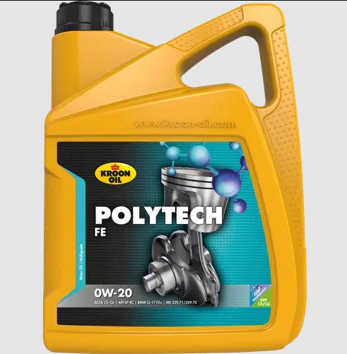 Олива моторна PolyTech FE 0W-20 5л 5 L CAN KROON-OIL POLYTECH FE 0W-20 KROON OIL (37569) Kroon Oil фото 2