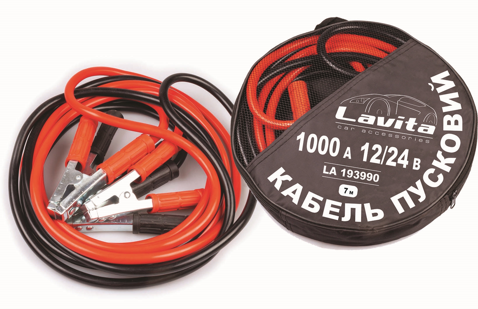 Кабель для запуску автомобіля ПУСКОВИЙ 1000A 7М СУМКА 5ШТ\УП. LAVITA (193990) Lavita фото 2