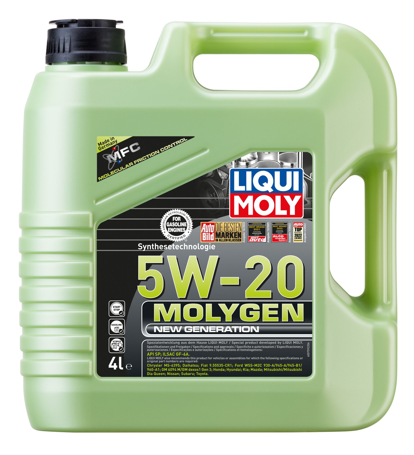 Олива моторна Molygen New Generation 5W-20 4л LIQUI MOLY (20798) Liqui Moly фото 2