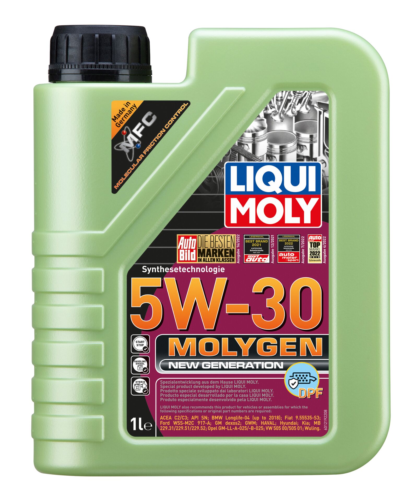 Олива моторна MOLYGEN NEW GENERATION 5W-30 DPF 1Л LIQUI MOLY (21224) Liqui Moly фото 2