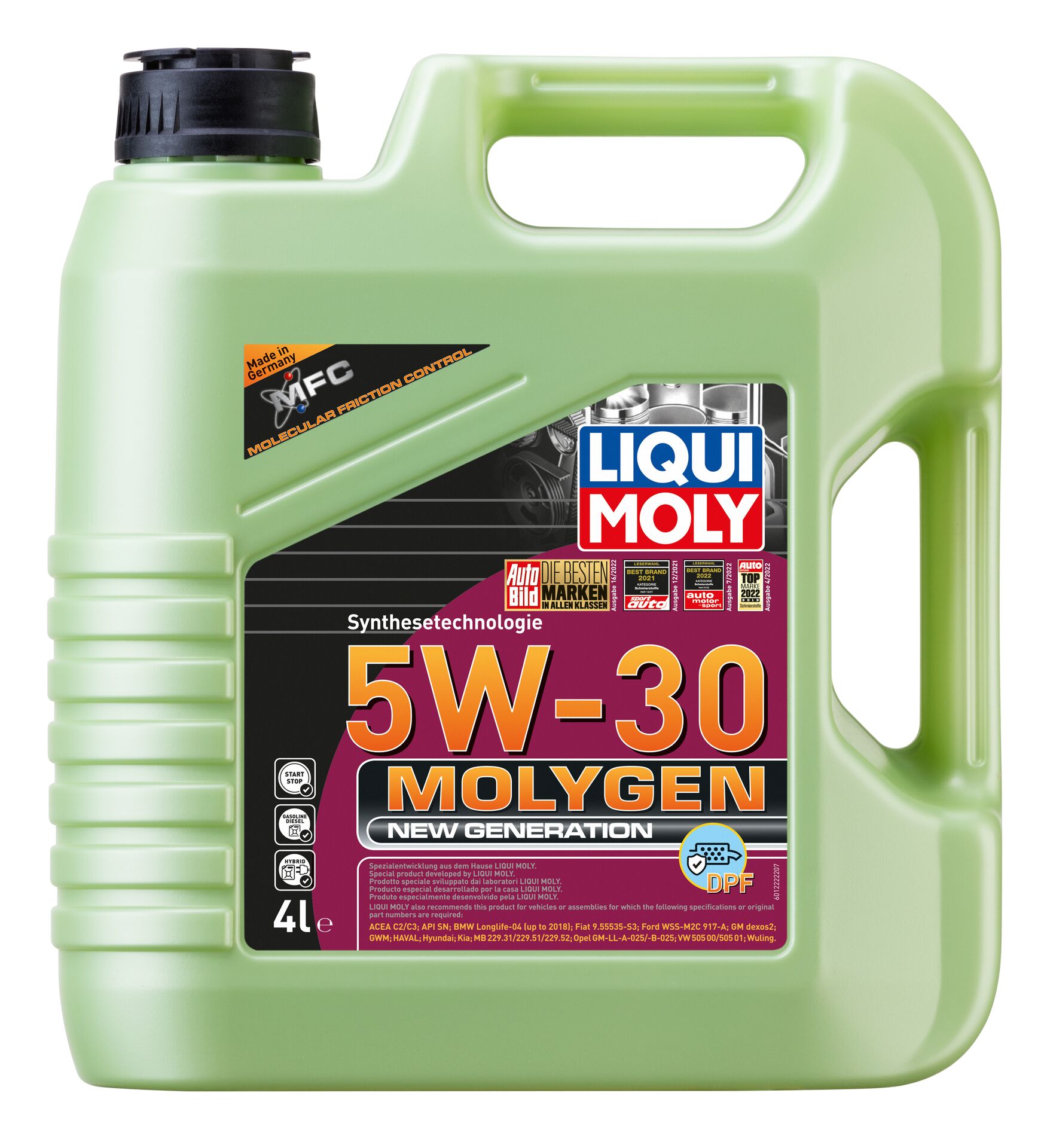 Олива моторна MOLYGEN NEW GENERATION 5W-30 DPF 4Л LIQUI MOLY (21225) Liqui Moly фото 2