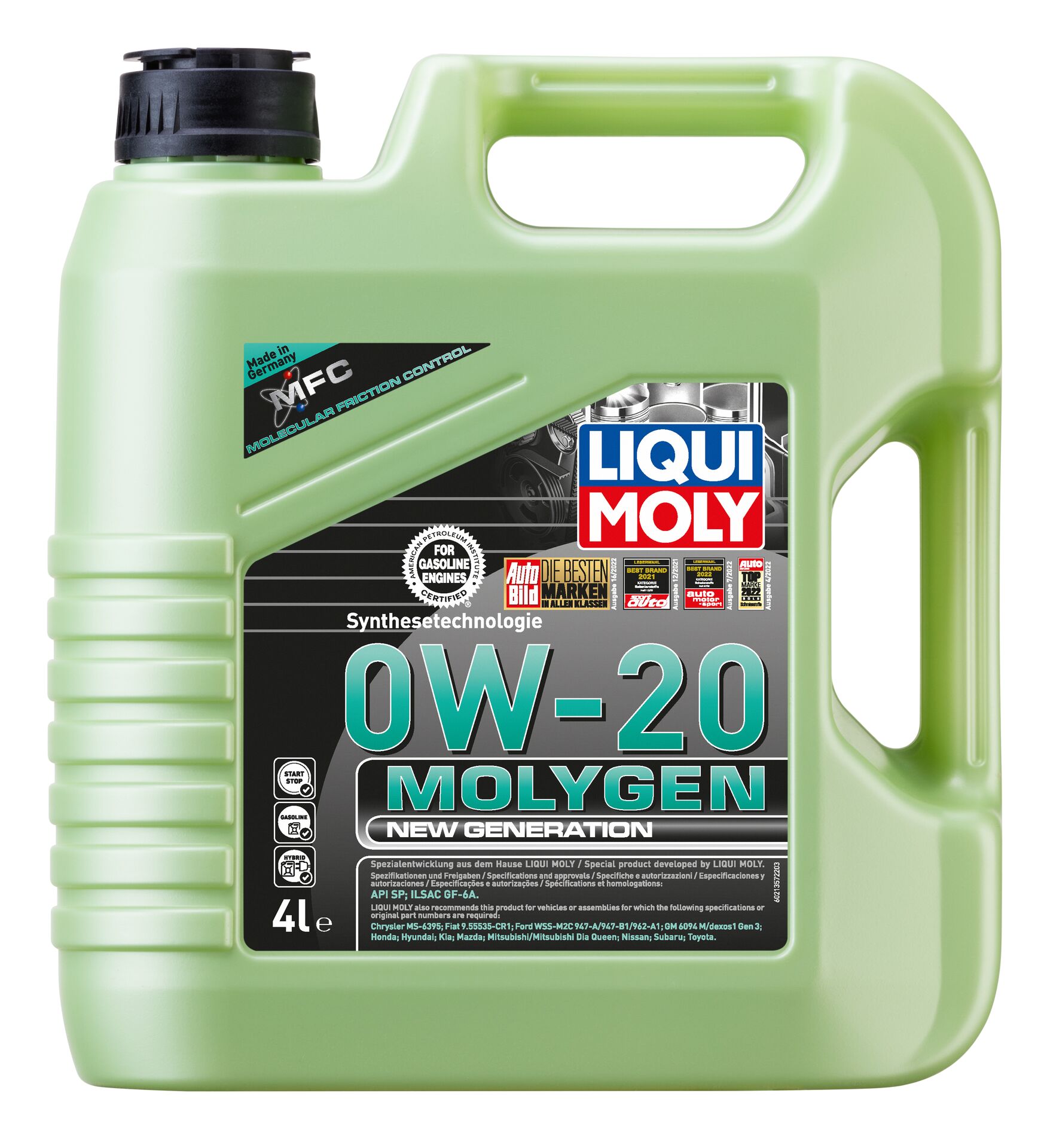 Олива моторна Molygen New Generation 0W-20 4л LIQUI MOLY (21357) Liqui Moly фото 2