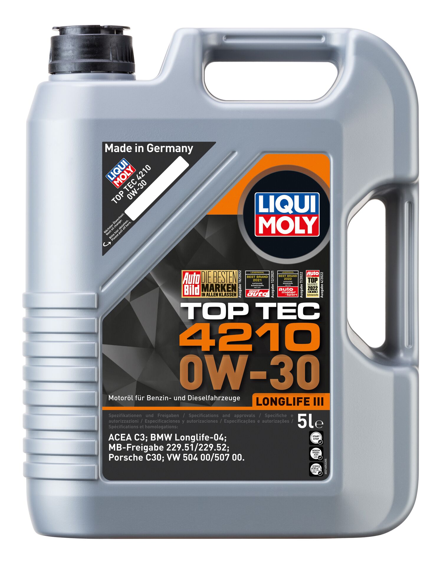 Олива моторна Top Tec 4210 0W-30 5л LIQUI MOLY (21605) Liqui Moly фото 2