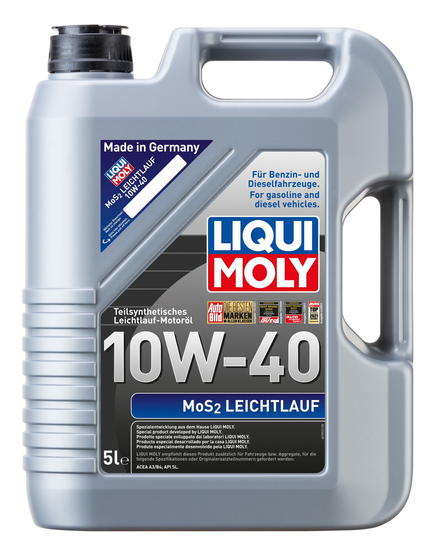 Олива моторна MOS2-LEICHTLAUF 10W-40 5Л LIQUI MOLY (2184) Liqui Moly фото 2