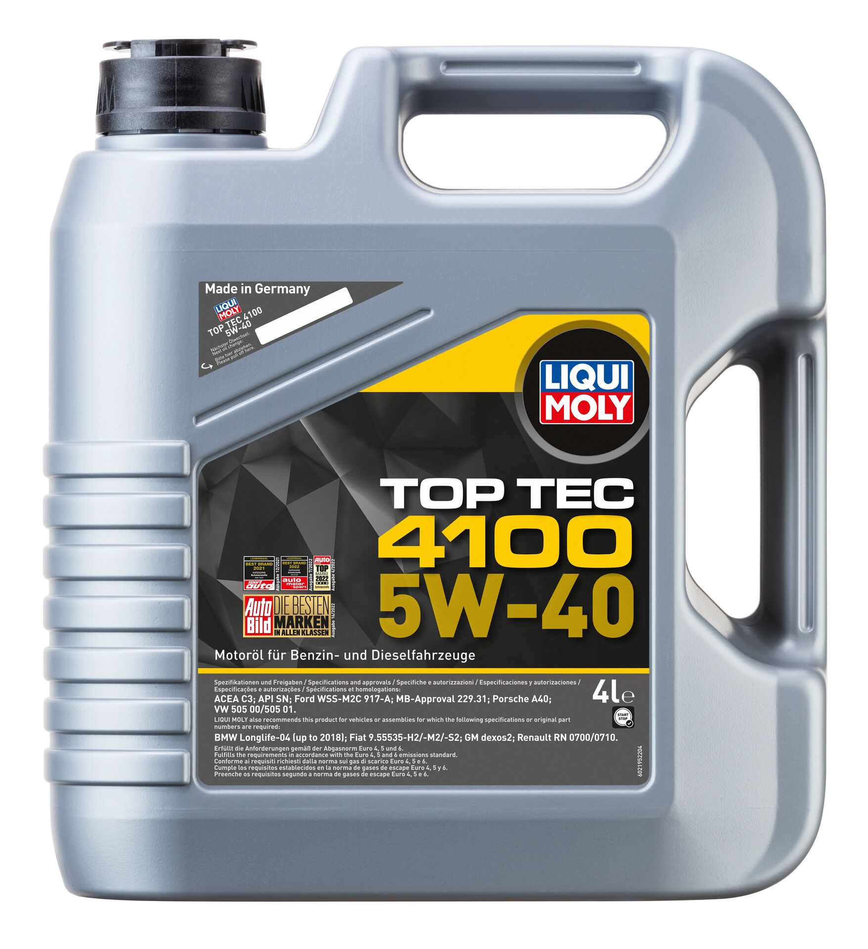 Олива моторна Top Tec 4100 5W-40 4л LIQUI MOLY (2195) Liqui Moly фото 2