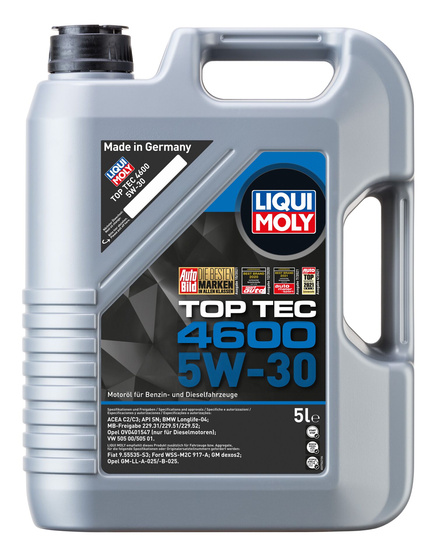 Олива моторна Top Tec 4600 5W-30 5л LIQUI MOLY (2316) Liqui Moly фото 2
