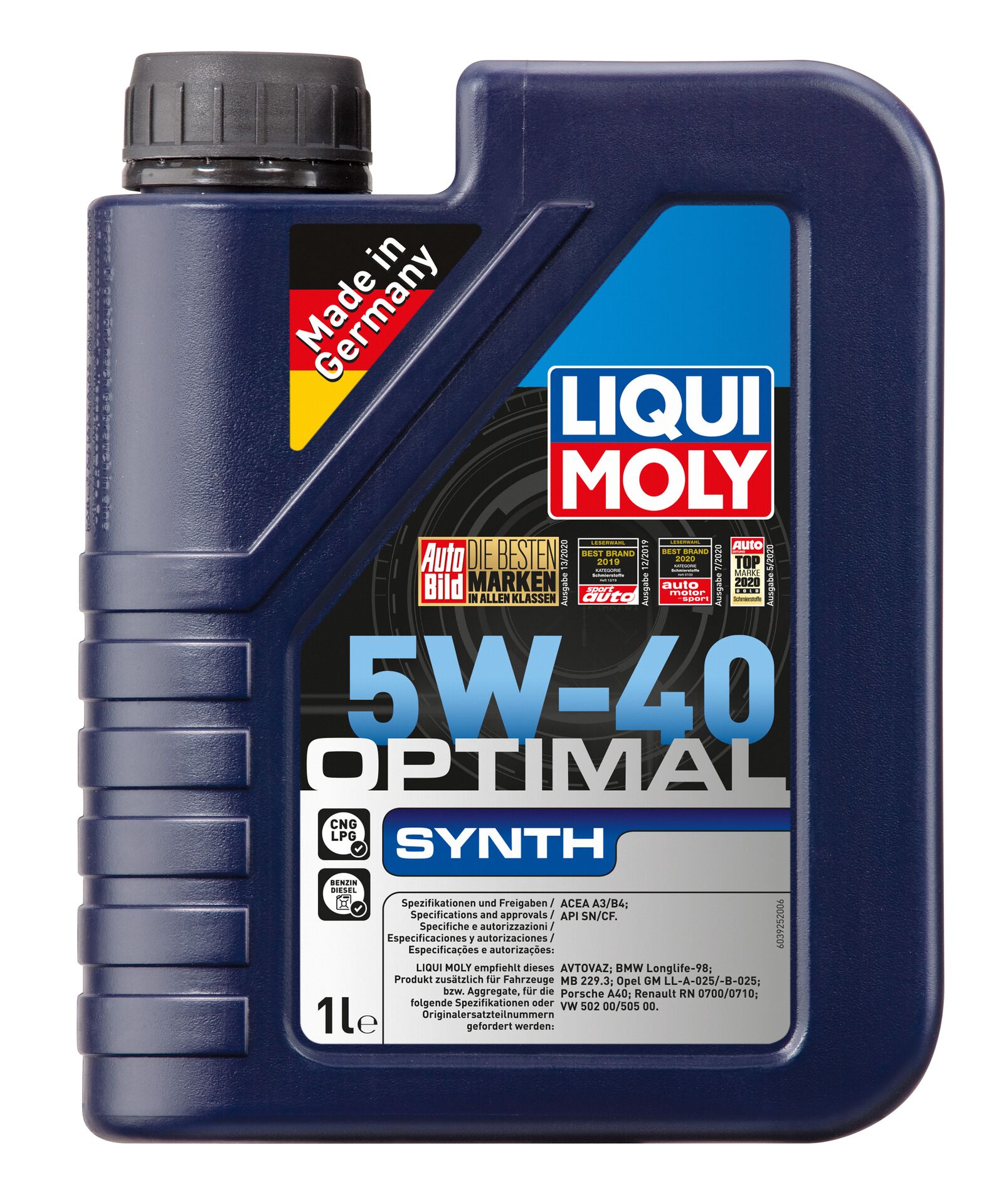 Олива моторна Optimal Synth 5W-40 1л LIQUI MOLY (3925) Liqui Moly фото 2