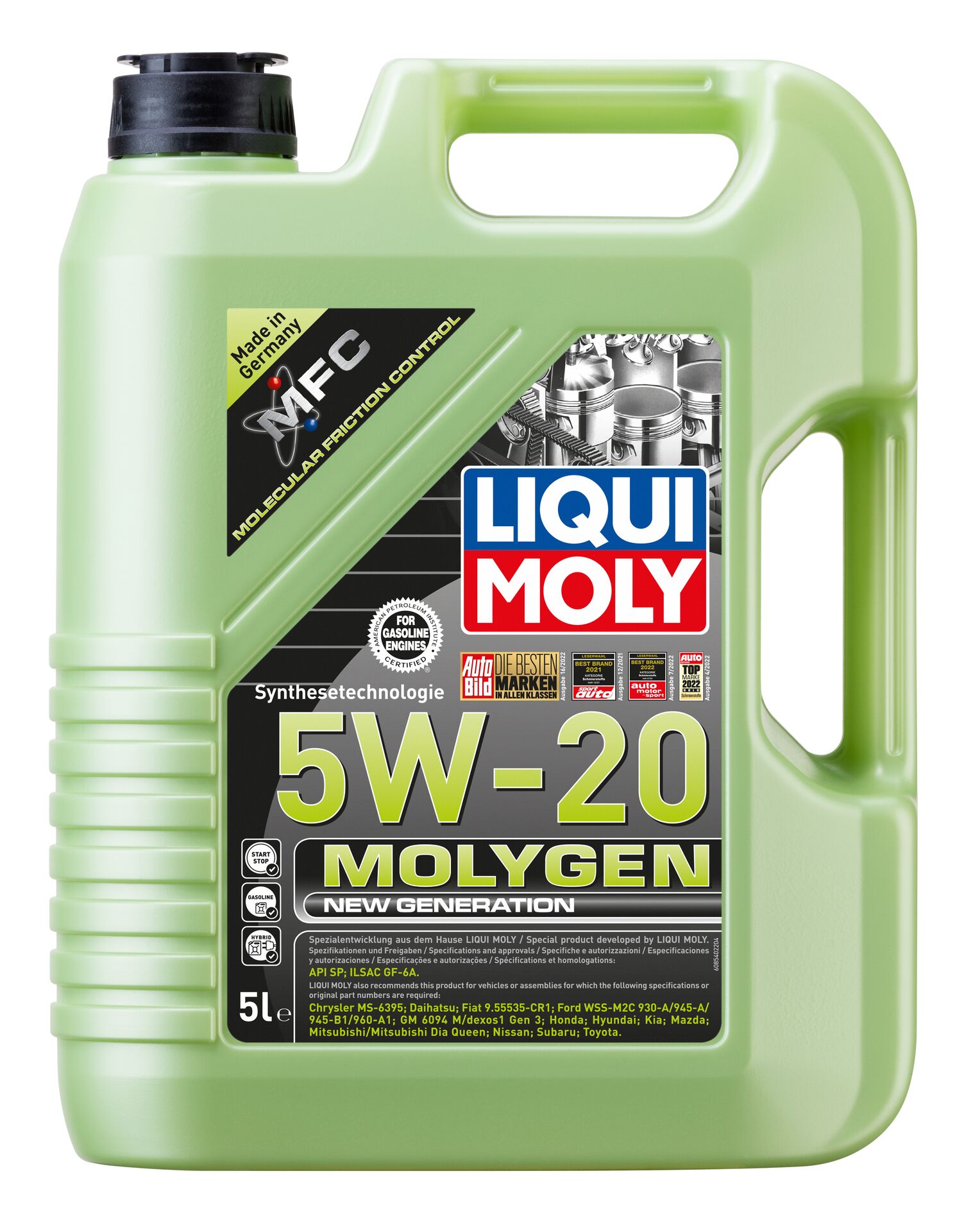 ОЛИВА МОТОРНА MOLYGEN NEW GENERATION 5W-20 5Л LIQUI MOLY (8540) Liqui Moly фото 2