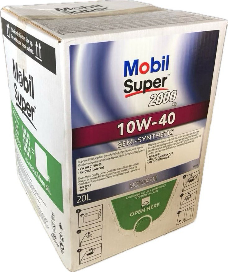Олива моторна SUPER 2000 10W40 20л SUPER 2000 10W40 20Л MOBIL (10W40 2000 20L) Mobil фото 2