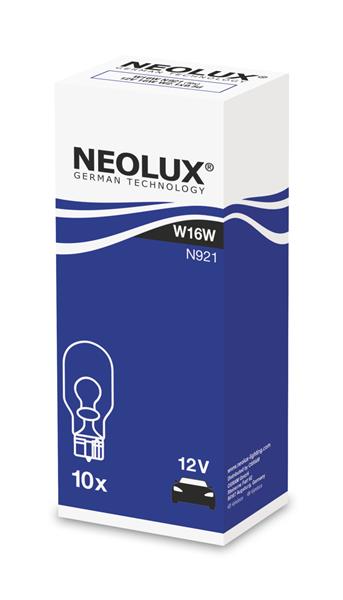 Автолампа 16W W16W 12V 16W W2.1X9.5D/КРАТН. X10 NEOLUX (N921) Neolux фото 2