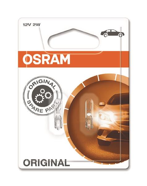 Автолампа 2W W2W 12V 2W W2X4,6D/2ШТ. BLISTER OSRAM (2722-02B) osram фото 2