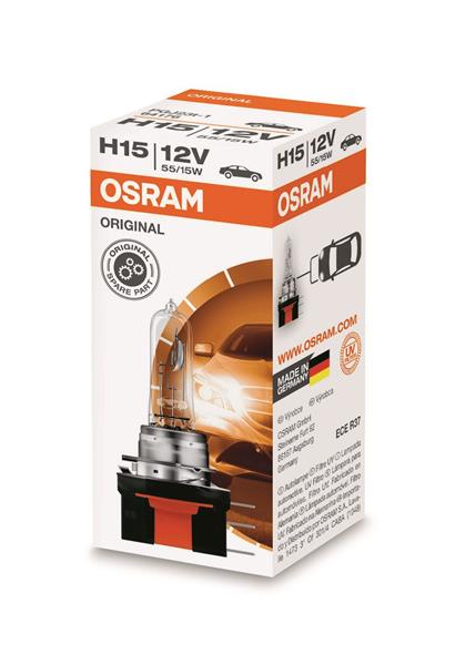 Автолампа галогенова 55/15W H15 12V 55/15W PGJ23T-1 OSRAM (64176) osram фото 2