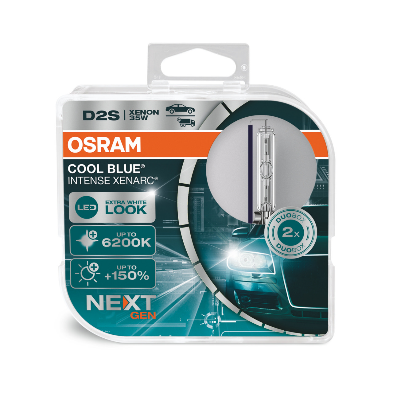 Автолампа ксенонова D2S 85V 35W 6200K P32D-2 / COOL BLUE INTENSE NEXT GEN - НА 150% Б OSRAM (66240CBN-HCB) osram фото 2