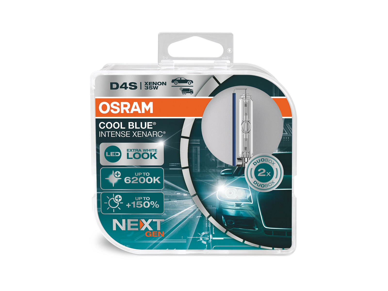 Автолампа ксенонова D4S 42V 35W 6200K P32D-5 / COOL BLUE INTENSE NEXT GEN - НА 150% Б OSRAM (66440CBN-HCB) osram фото 2