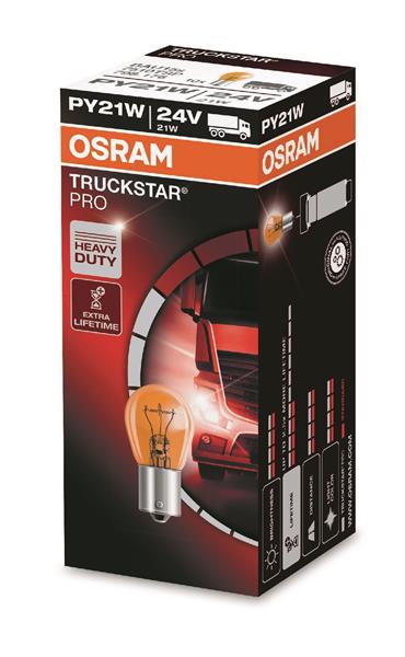 Автолампа 21W PY21W 24V 21W BAU15S / TRUCKSTAR PRO + 100% БІЛЬШЕ СВІТЛА / КРАТН OSRAM (7510TSP) osram фото 2