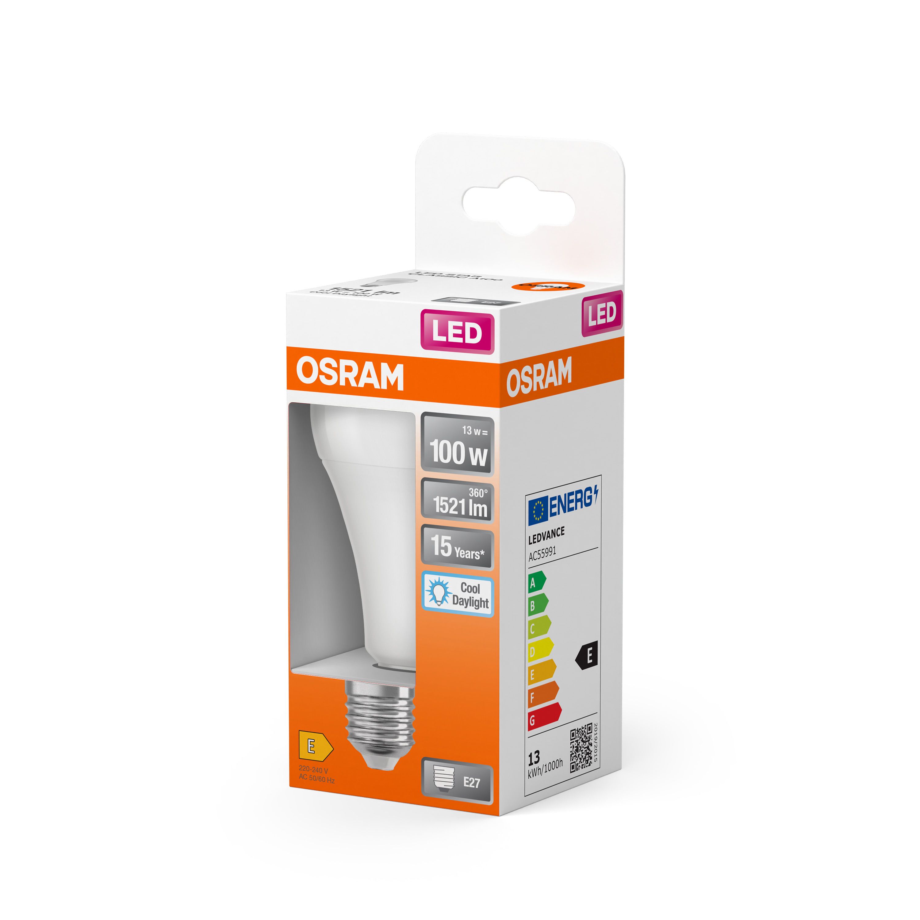 LED лампа побутова (8543709000) E27 LED STAR CLA100 13W/865 6500K 220-240V 1521 LM E D60*118 / CO OSRAM (4058075304277) osram фото 2