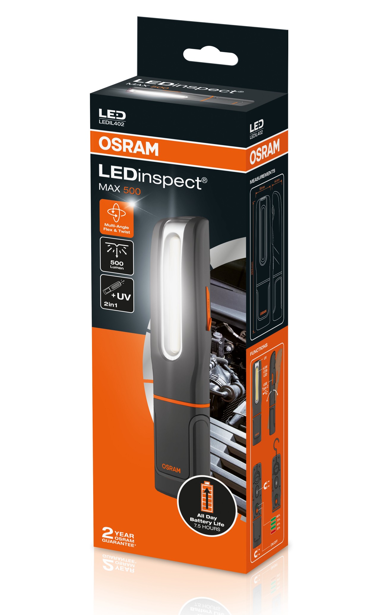 Ліхтар LEDINSPECT® MAX500 / 6000K 16.5W UV 500LM MAX OSRAM (LEDIL402) osram фото 2