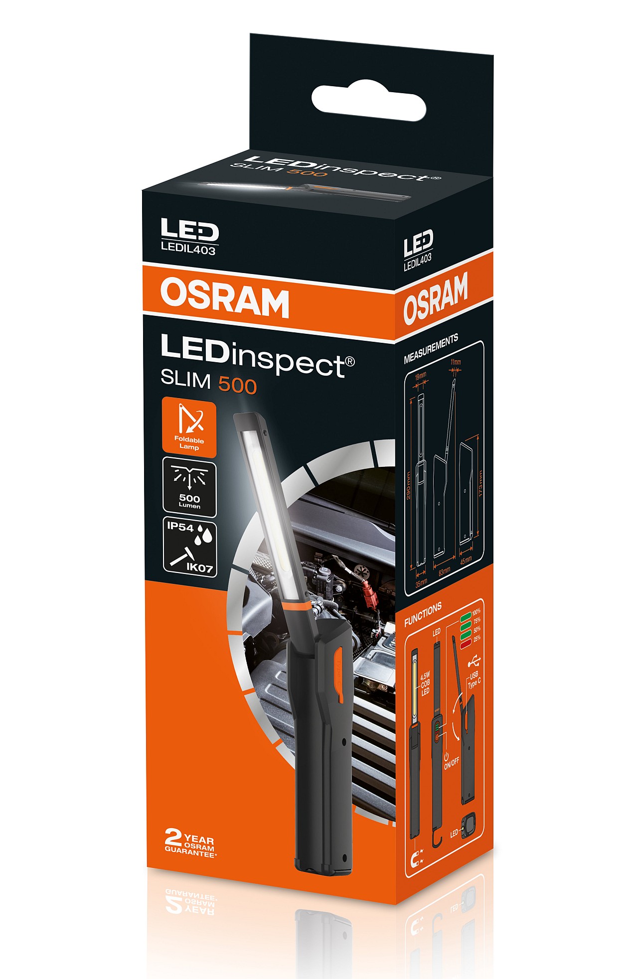 Ліхтар LEDINSPECT® SLIM500 / 6000K 9.62W 500LM MAX/7 OSRAM (LEDIL403) osram фото 2