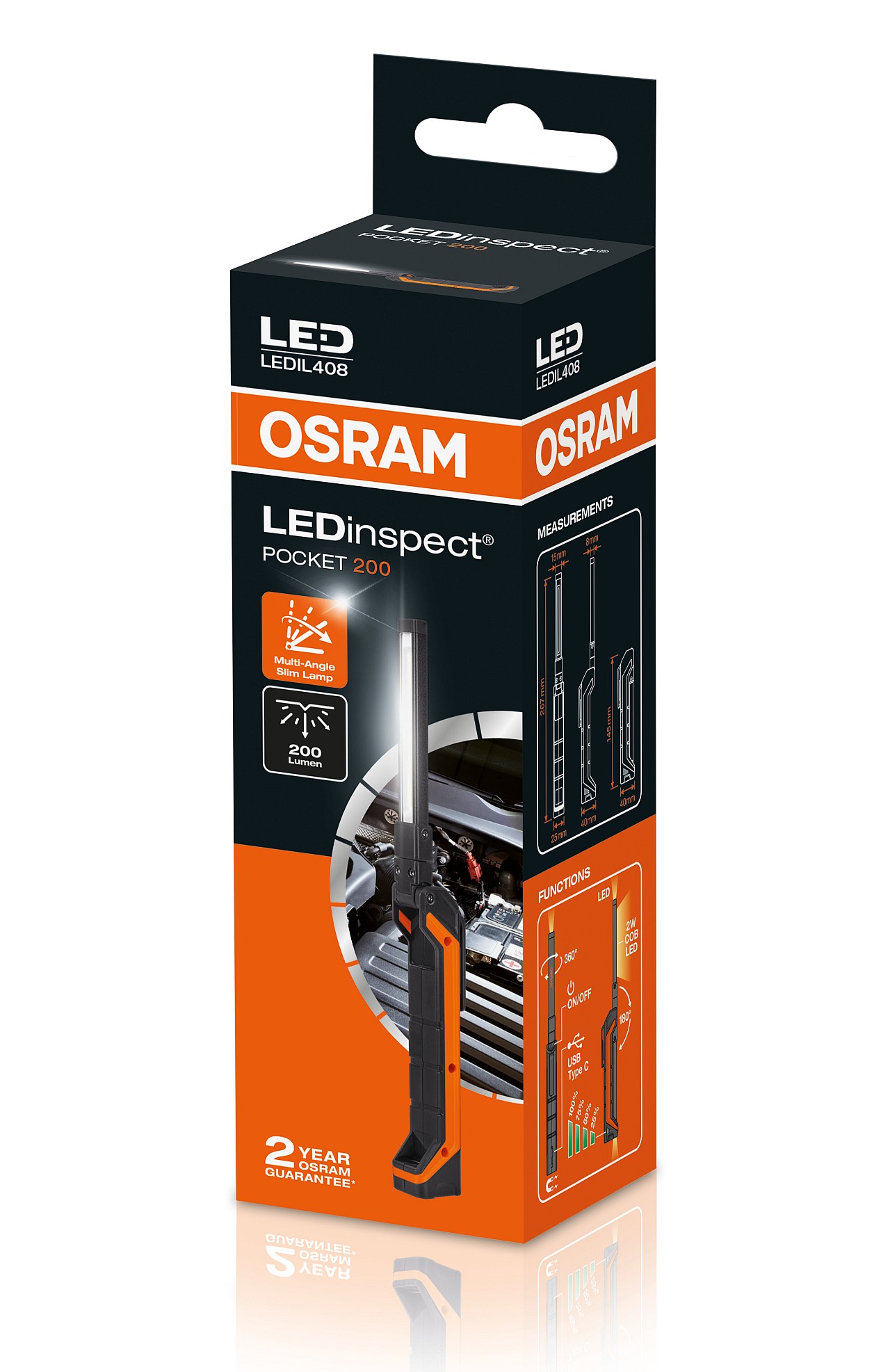 Ліхтар LEDINSPECT® POCKET200 / 6500K 2.96W 200LM MAX OSRAM (LEDIL408) osram фото 2