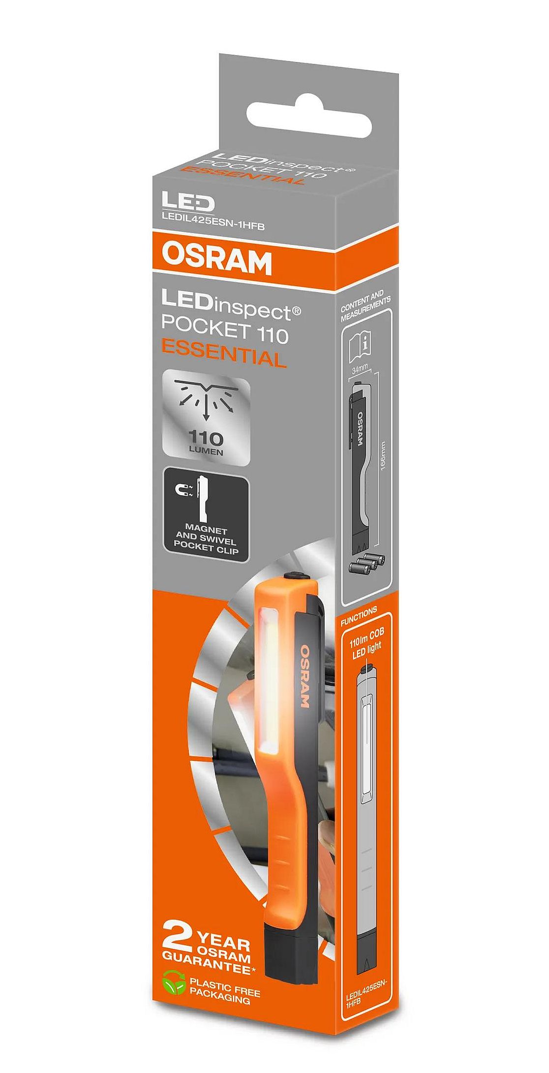 Ліхтар акумуляторний LEDINSPECT® POCKET 110 ESSENTIAL / LED 4.5V 3W 6500К 110 LM / ЖИВ OSRAM (LEDIL425ESN-1HFB) osram фото 2