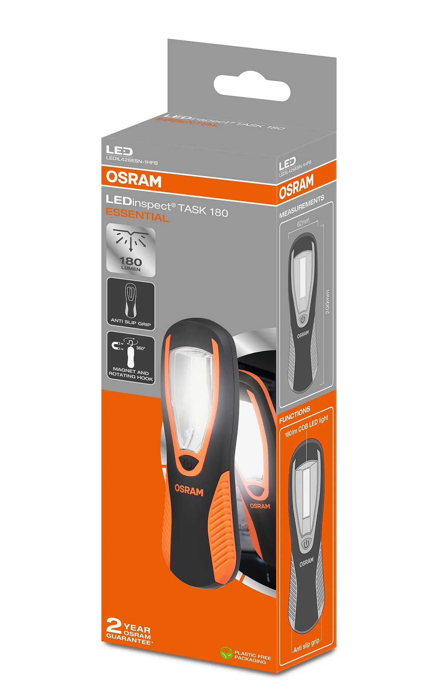 Ліхтар акумуляторний LEDINSPECT® TASK 180 ESSENTIAL / LED 4.5V 3W 6500К 180 LM / ЖИВЛЕ OSRAM (LEDIL426ESN-1HFB) osram фото 2