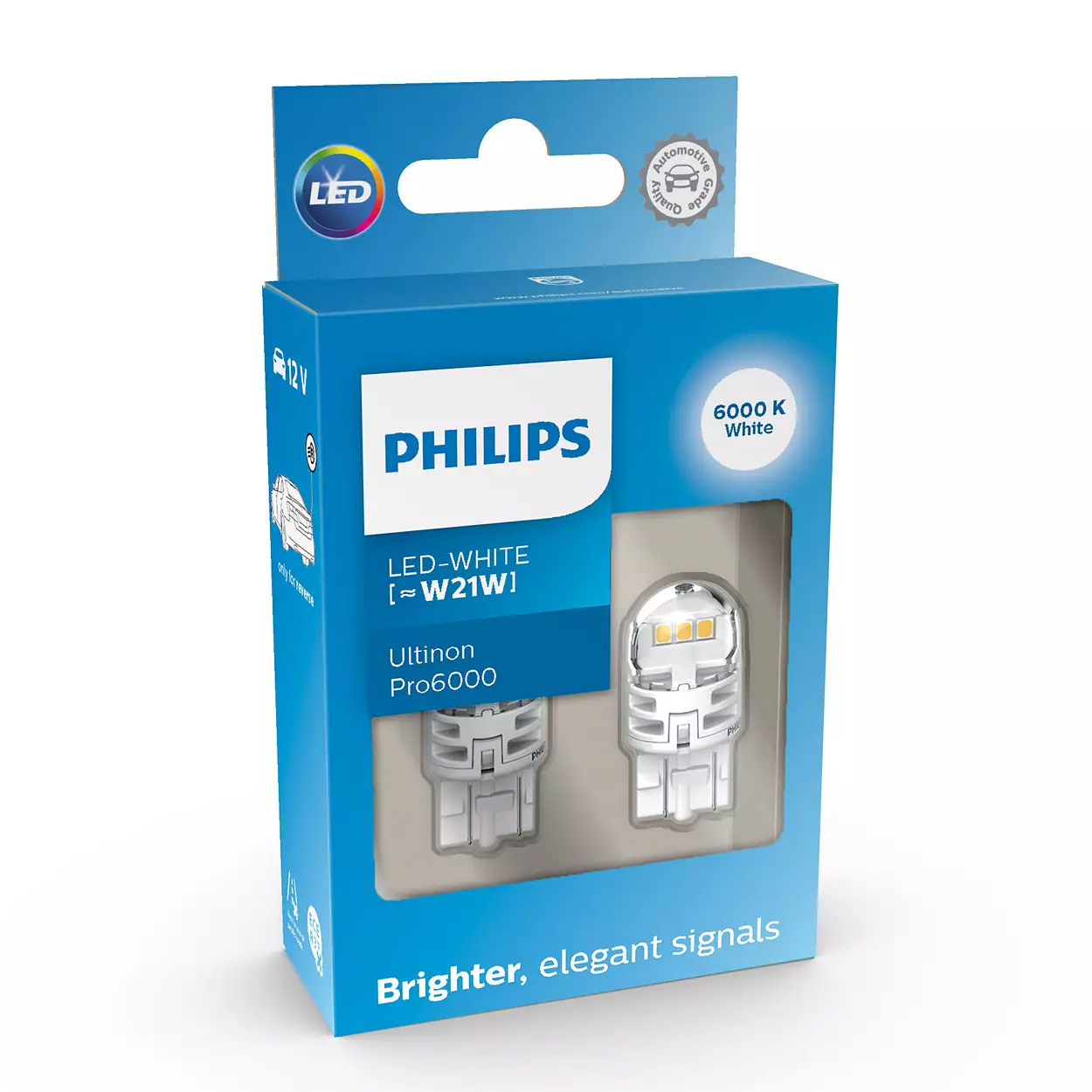 Автолампа світлодіодна W21W LED 12V 1.75W 6000K W3X16D / LED WHITE ULTINON PRO6000 / ХОЛ PHILIPS (11065CU60X2) Philips фото 2