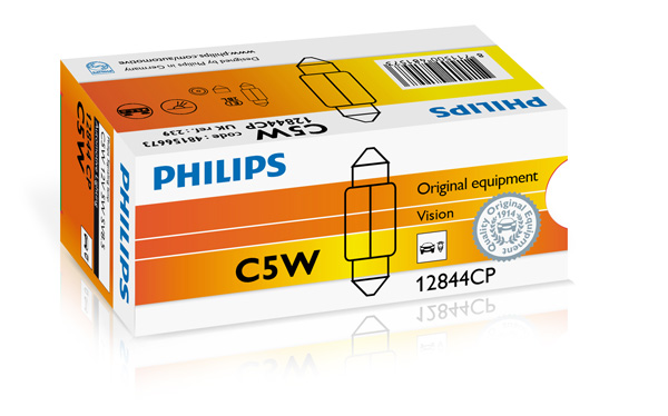 Автолампа 5W C5W 12V 5W 35MM SV8,5-8/STANDARD/КРАТН. X10 PHILIPS (12844CP) Philips фото 2