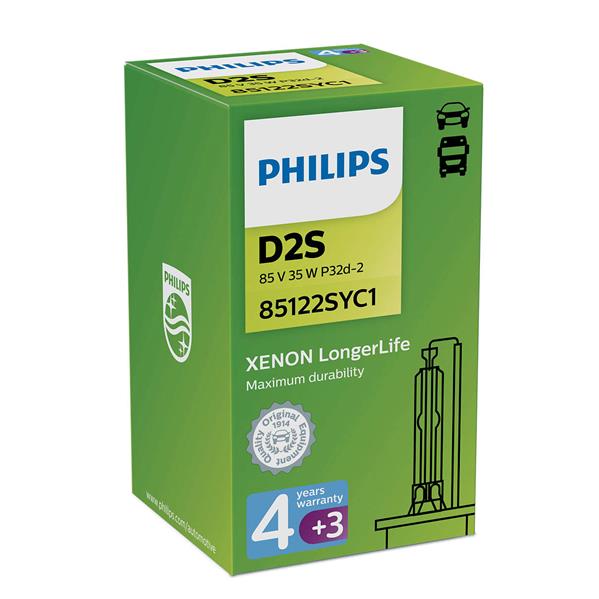 Автолампа ксенонова D2S 85V 35W P32D-2 / LONGERLIFE - ТЕРМІН СЛУЖБИ ЗБІЛЬШЕНИЙ ДО 7 Р PHILIPS (85122SYC1) Philips фото 2