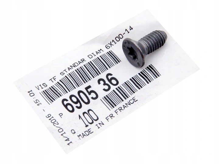 Болт з головкою системи TORX з чорного металу ГВИНТ 6X100-14/КРАТН. Х10 PSA (6905.36) PSA фото 2