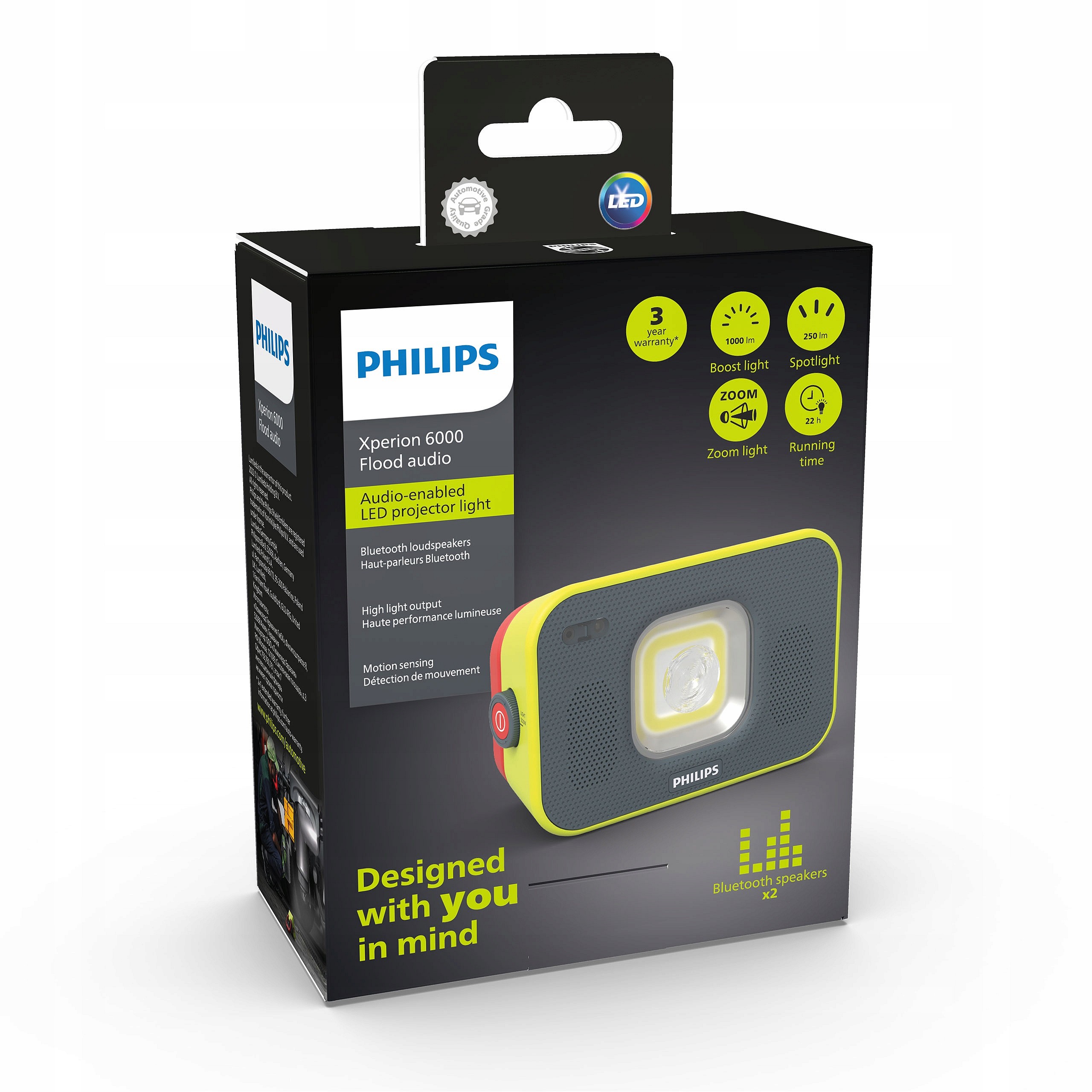 Ліхтар акумуляторний XPERION 6000 FLOOD AUDIO / 10W / 6000K / РЕЖИМИ 1000/100 LM / ДО PHILIPS (X60FLAUX1) Philips фото 2