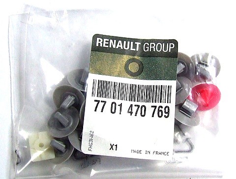 Кліпса пластикова К-Т ФІКСАТОРОВ НАКЛ ДВЕРЕЙ 12ШТ TRAFIC II KANGOO ПЛАСТ RENAULT (77 01 470 769) Renault фото 2