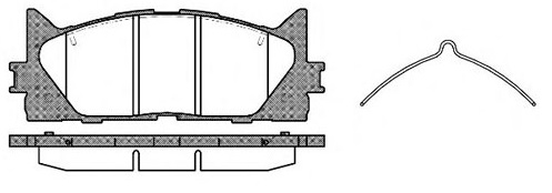 Колодки гальмівні дискові TOYOTA CAMRY ЛІФТБЕК (_V5_) 2.5 2011.09- REMSA (1233.00) Remsa фото 2