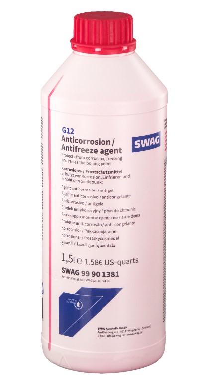 Концентрат охолоджувальний G12 01381/1.5L (SWAG) АНТИФРИЗ КРАСНИЙ G12 12X1.5L (99901381) Swag фото 2