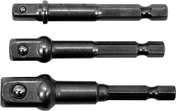 Набір тримачів-адаптерів для торцевих головок 1/4", 3/8", 1/2" YATO (YT-04685) Yato фото 2