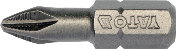 Біти хрестові PH2 1/4" 25 мм, 10 штук YATO (YT-04752) Yato фото 2