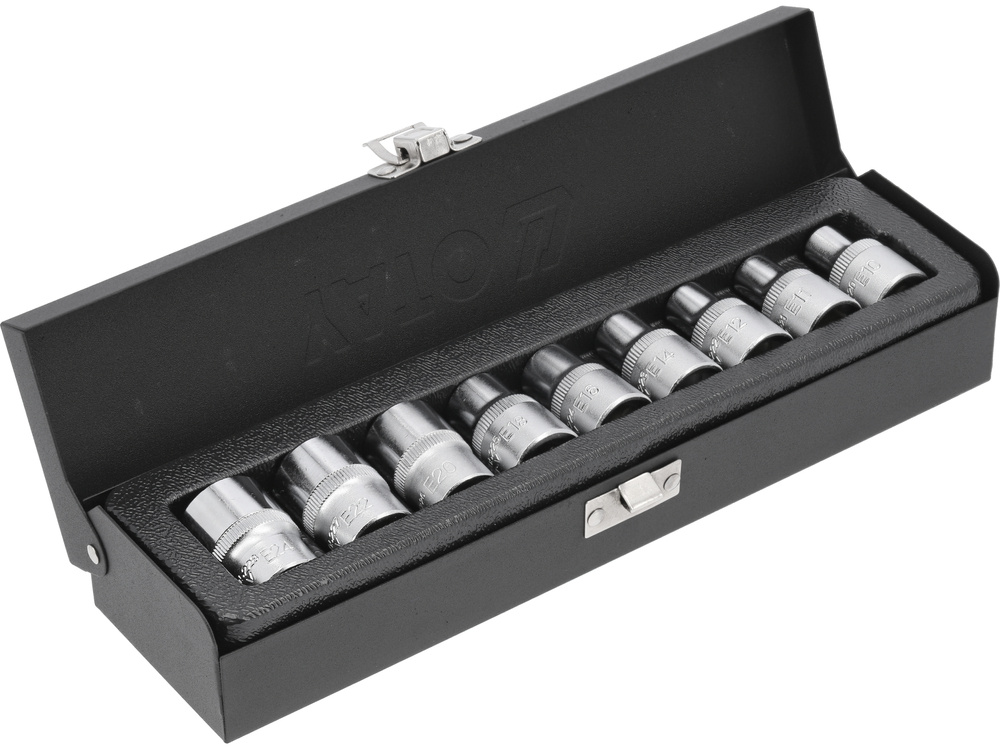 Набір торцевих головок 1/2", TORX, 9 шт., розміри: E10, E11, E12, YATO (YT-0521) Yato фото 2